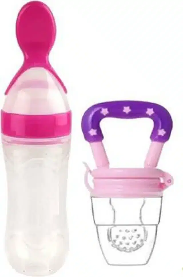 Silicone Food & Fruit Feeder for Kids, Multicolor, Set of 2