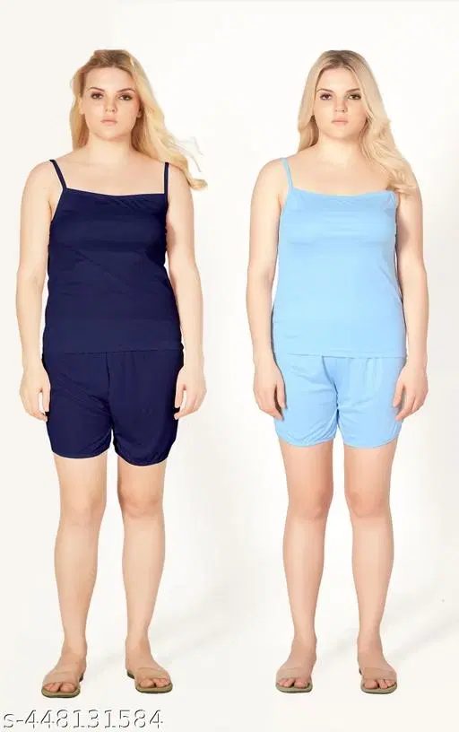 Comfortable Camisole for Women, Pack of 2 (Multicolor, S)