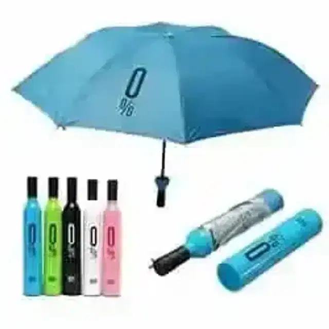 K Kudos Waterproof UV & Ultra Light Compact Bottle Umbrella, Pack Of 1, Assorted