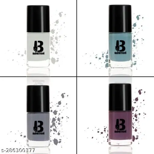 Banetion Matte Nail Polish, Multicolor, Pack of 4