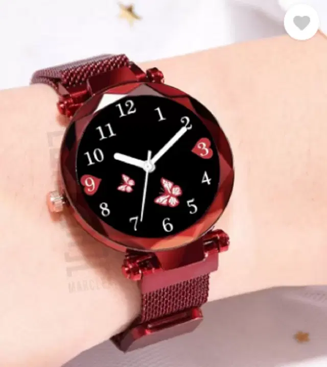Analog Watch for Women & Girls (Red)