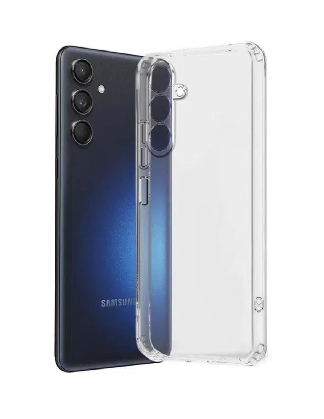 Silicone Mobile Back Cover for Samsung F55 5G, Transparent