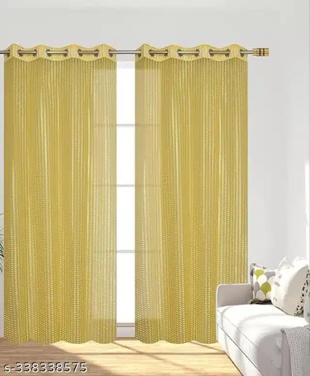Tissue Curtain for Door, Yellow, 7 Feet