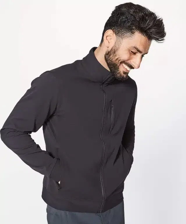 Full Sleeves High Neck Jacket for Men (Black, M)