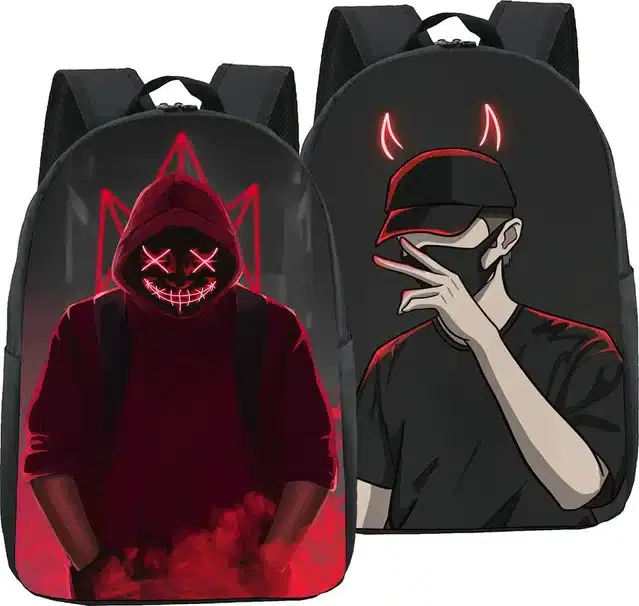 Canvas Backpacks for Women, Pack of 2 (Black)