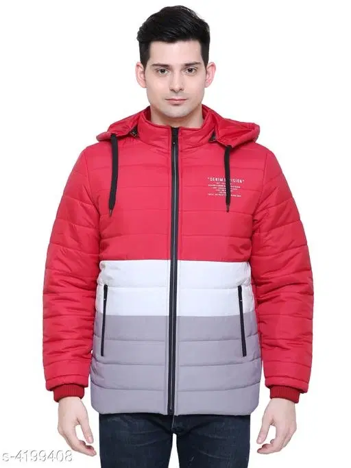Nylon Full Sleeves Jacket for Men (Multicolor, M)