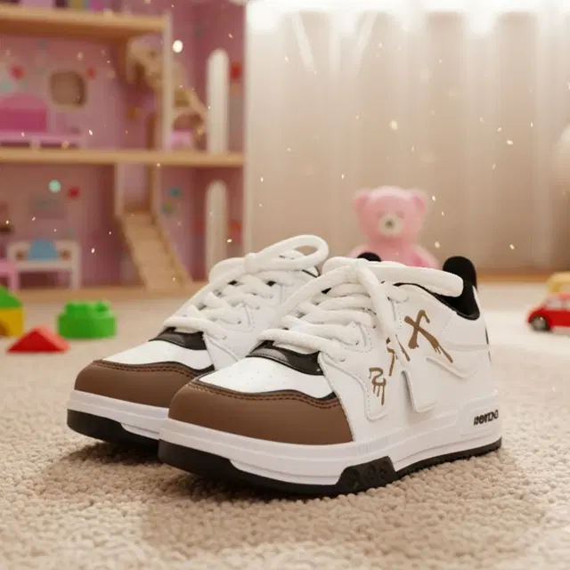 Casual Shoes for Kids (Brown & White, 11 C)
