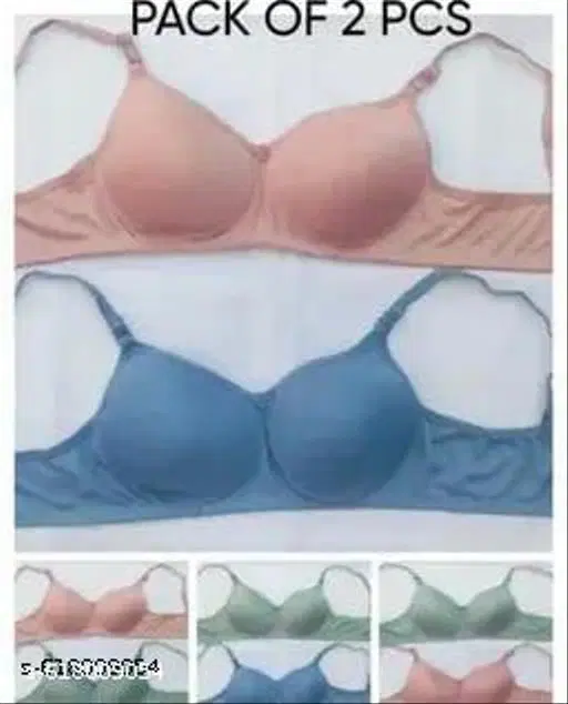 Padded Regular Bra Pack of 6 for Women (Multicolor, 36B)