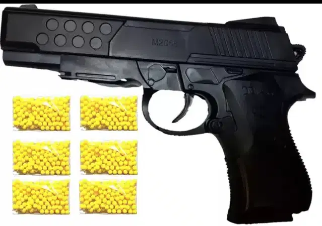 Plastic Gun Toys with 360 Pcs Bullets for Kids, Black & Yellow