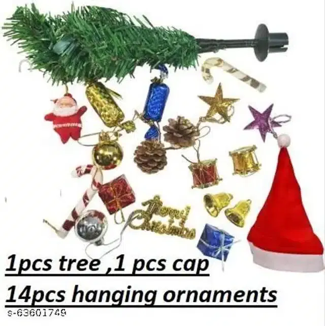 Plastic Christmas Decoration Kit, Multicolor, Set of 16