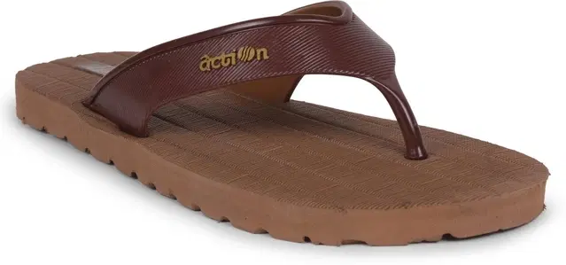 action Solid Slippers (Brown, 8)