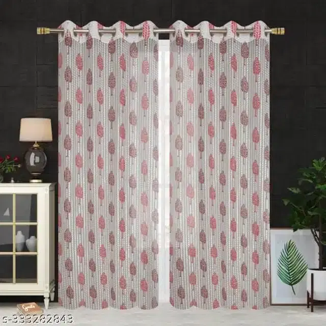 Polyester Curtain for Door, Multicolor, 5 Feet