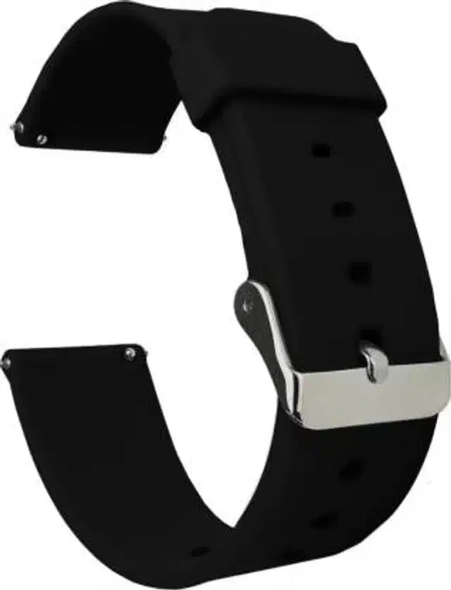 Silicone Watch Straps for Smartwatch, Black, 20 mm