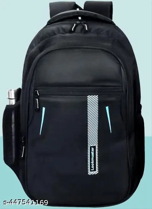 Polyester Backpack for Men & Women, Black