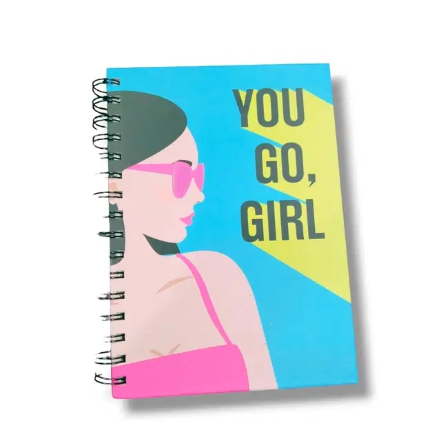 Printed Ruled Spiral Notebook, Multicolor