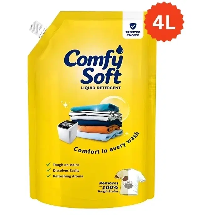 Comfy Soft Liquid Detergent (Pouch) 4X1 L