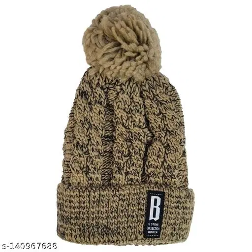 Woolen Cap for Women (Multicolor)