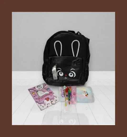 Polyester Backpack, Unicorn Notebook, Plush Journal, & Rainbow Stationery Kit, Multicolour, Set of 1
