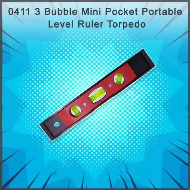 Bubble Mini Pocket Portable Level Ruler Torpedo, Pack of 1, Multicolor, PI-021