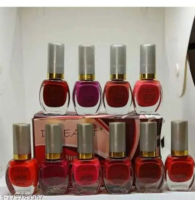 Matte Red Edition Nailpolish, Pack of 12, BI-9