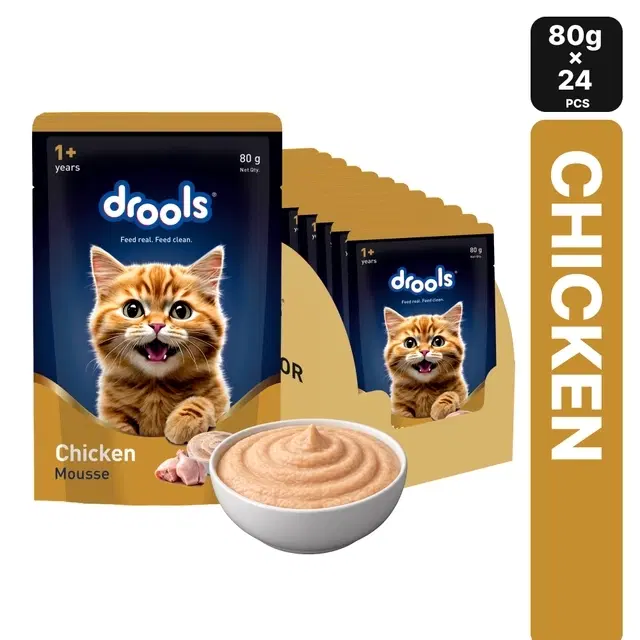 Drools Chicken Mousse Wet Cat Food 80 g, Pack Of 5