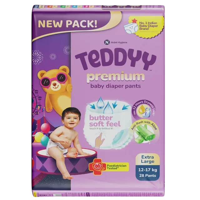 Teddyy Premium Baby Diaper Pant Style (28 Pants) (Extra Large)