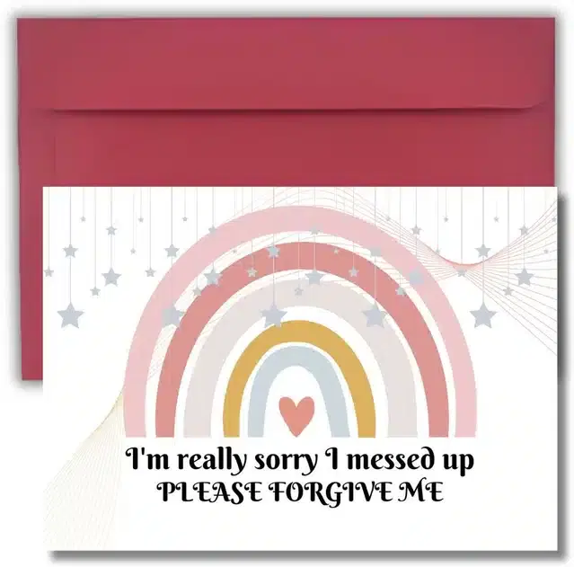 So Sorry Printed Card, Multicolor