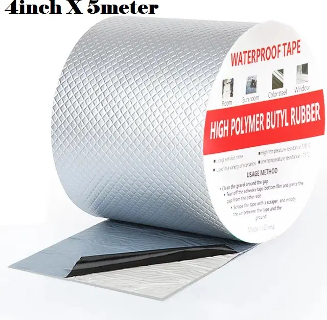 Aluminium Single Sided Self Adhesive Tape, Silver, 5 m