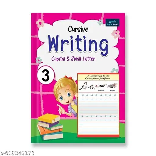 Cursive Writing Capital and Small Letter For Kids Part 3 Early Learning Handwriting Practice Book for Children Perfect for Homeschooling Nursery Kindergarten Brain Development Fine Motor Skills Vocabulary Building Daily Writing Practice