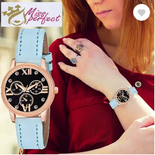 Leather Strap Analog Watch for Women & Girls (Multicolor)