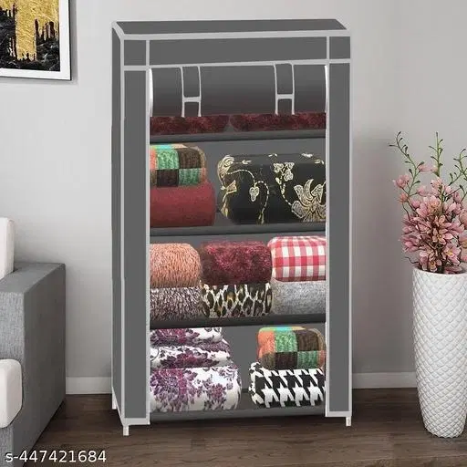 Metal 4 Layer Collapsible Multipurpose Rack, Grey