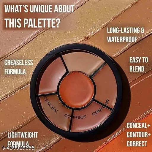 4 in 1 Concealer Palette, Multicolor, Pack of 1