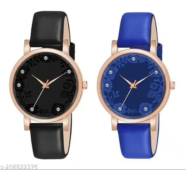 Analog Watch for Women, Pack of 2 (Multicolor)