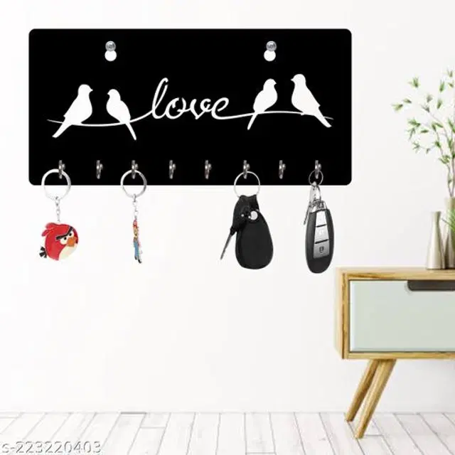 Wooden Key Holder, Black