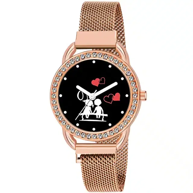 Analog Watch for Girls (Rose Gold)