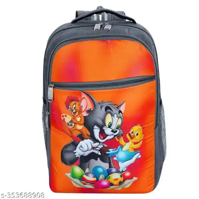 Polyester 3D Printed School Bag for Kids, Multicolor