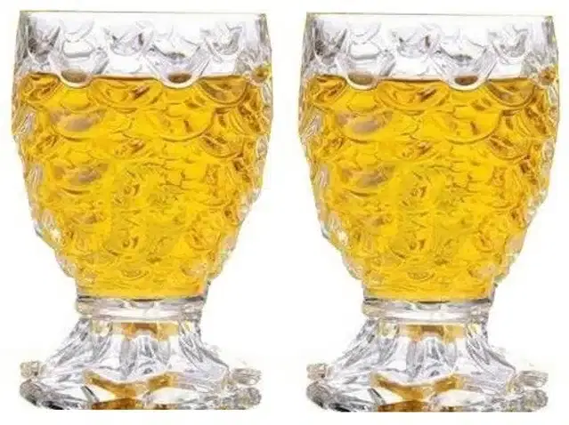 Liquor cum Cocktail Glasses, Transparent, 140 ml, Pack of 2