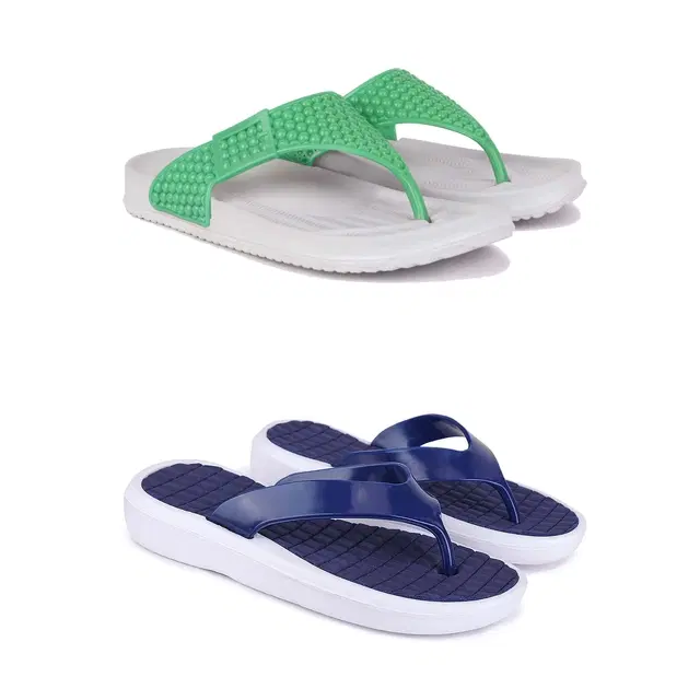 Slippers for Women, Pack of 2 (Multicolor, 5)