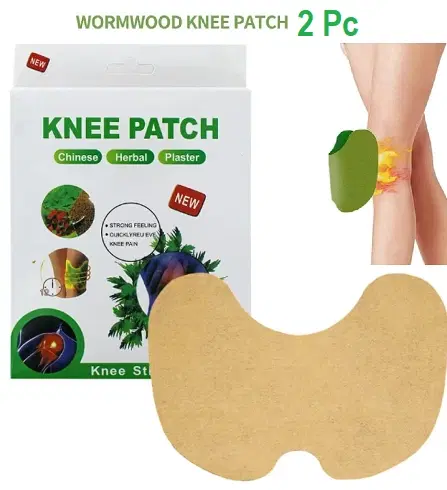 Knee Pain Relief Patches, Green, Set of 2