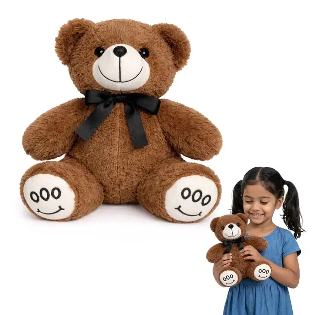 Kidology Cute Huggable Teddy Bear Soft Toy, Cuddly Plush, 21 Cm