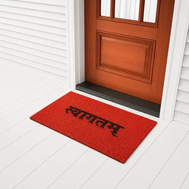 Status PVC Swagatam Anti Skid Mat [38x58cm] Coral
