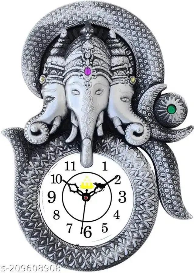 Plastic Analog Wall Clock, Grey & White