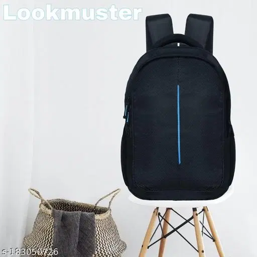 Nylon Backpack for Men & Women, Black