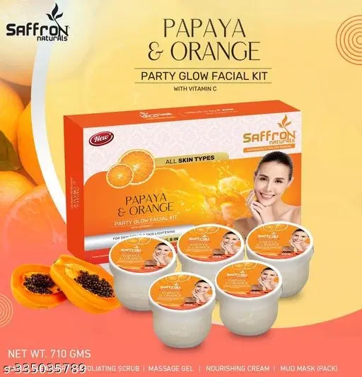 Saffron Papaya & Orange Facial Kit, 710 g