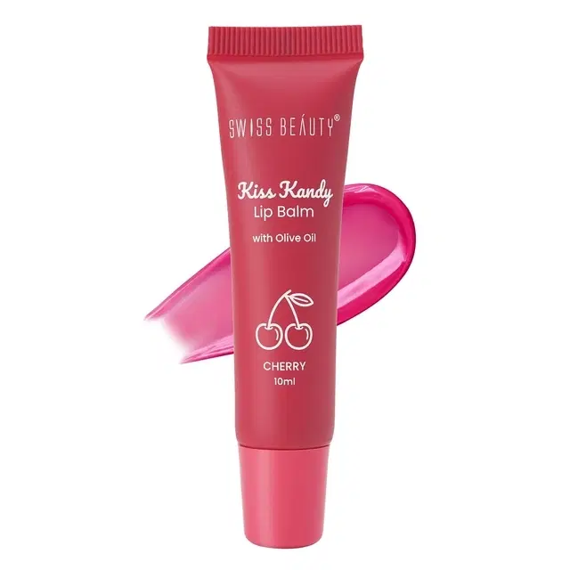 Swiss Beauty Kiss Kandy Tinted Lip Balm, Shade- Cherry, 10 ml