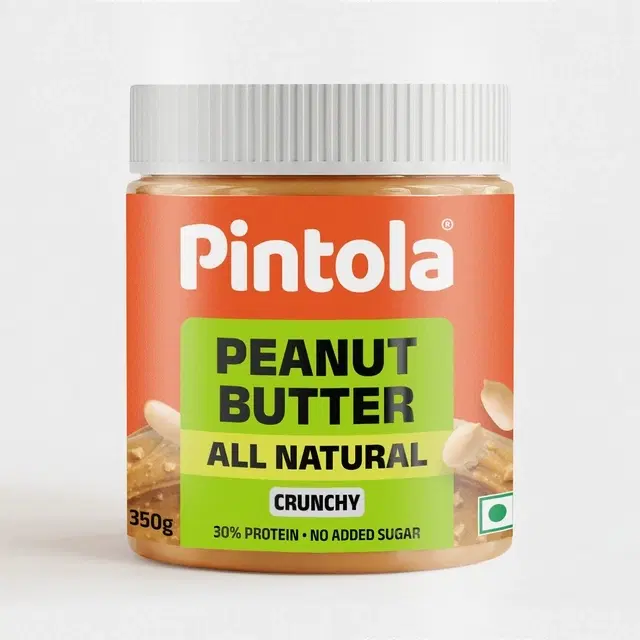 Pintola Peanut Butter Crunchy, All Natural, Unsweetened 350 g