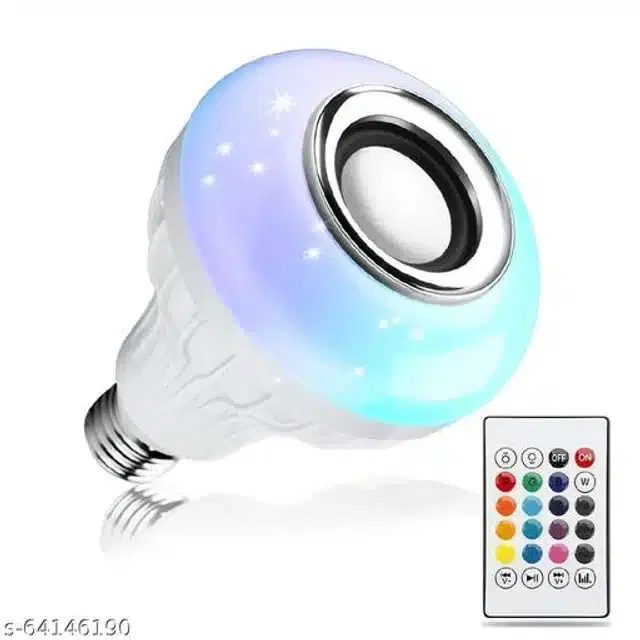 Remote Control Bluetooth Speaker cum LED Bulb, Multicolor