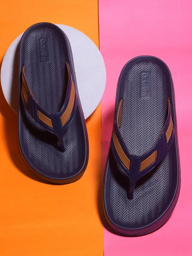 Action Flip Flops & Slippers for Men (Blue, 6)