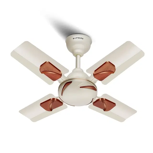 LONGWAY Creta P1 Ultra High Speed 4 Blade Ceiling Fan, 600 mm, Ivory