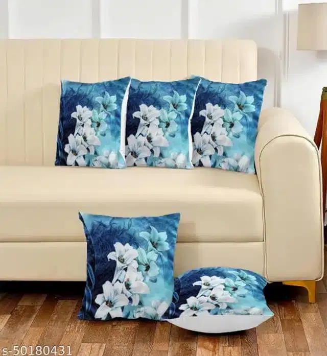 Cushion Cover for Home, Multicolor, 16x16 inches, Pack of 5